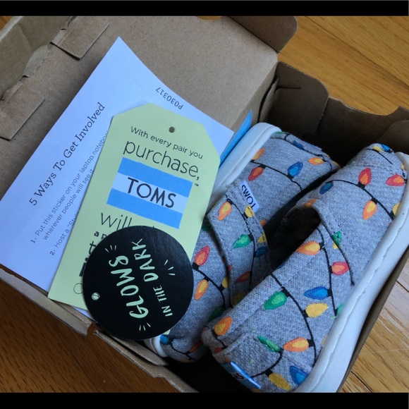 Toms Alpargata Glow in the Dark Tree Light Size 5 - Picture 4 of 5